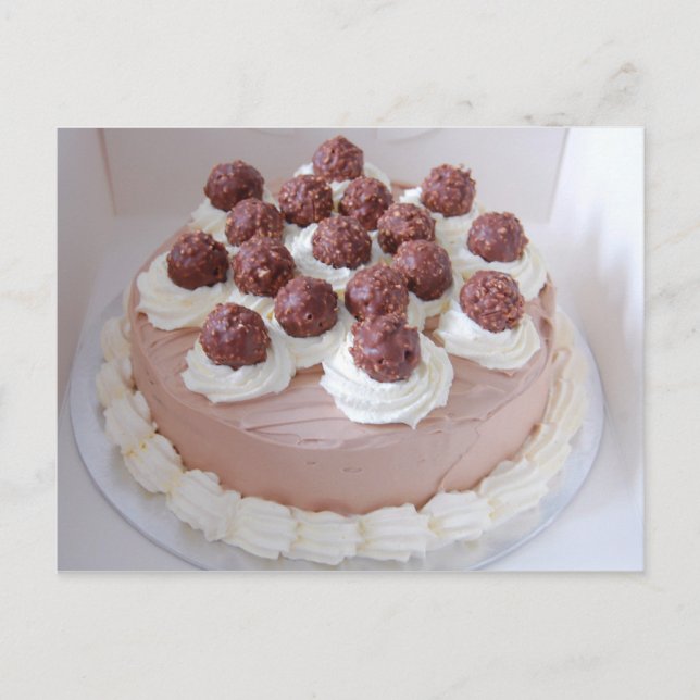 Postal Postcarta de Ferrero Rocher Cream Gateau (Anverso)
