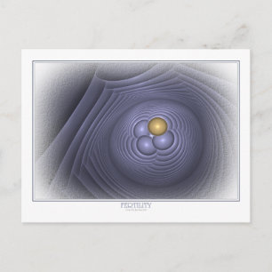 Postal Postcarta de fertilidad sobre blanco