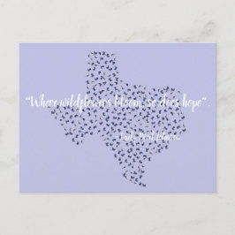 Postal Postcarta de flores silvestres de Texas Bluebonnet