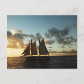 Postal Postcarta de fotos de la vela de West Sunset