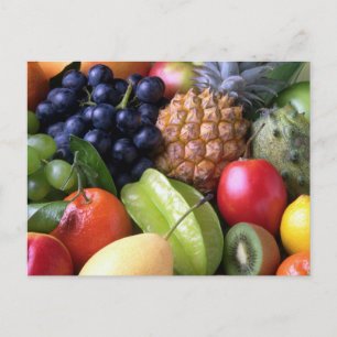 Postal Postcarta de frutas lúcidas