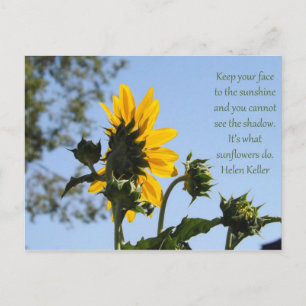Postal Postcarta de girasol inspiradora