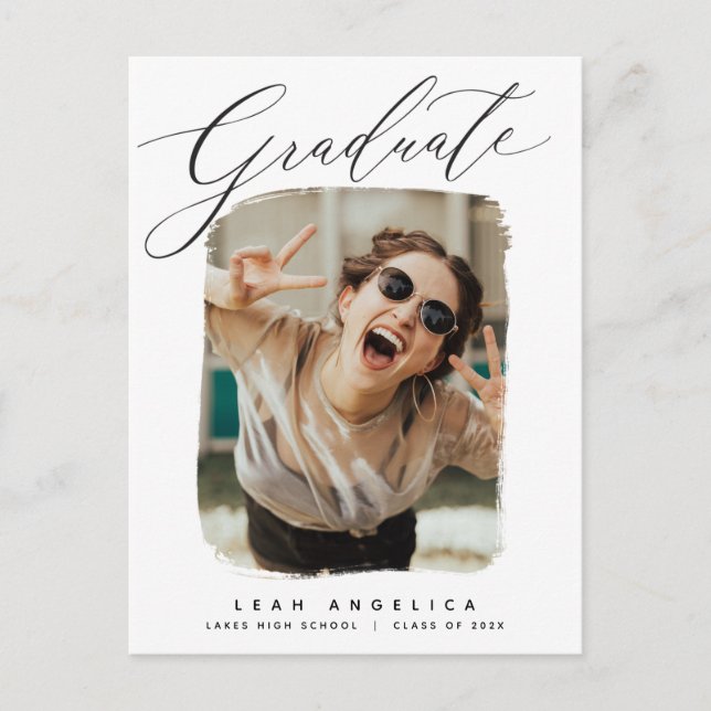 Postal Postcarta de graduación artística de fotografía de (Anverso)