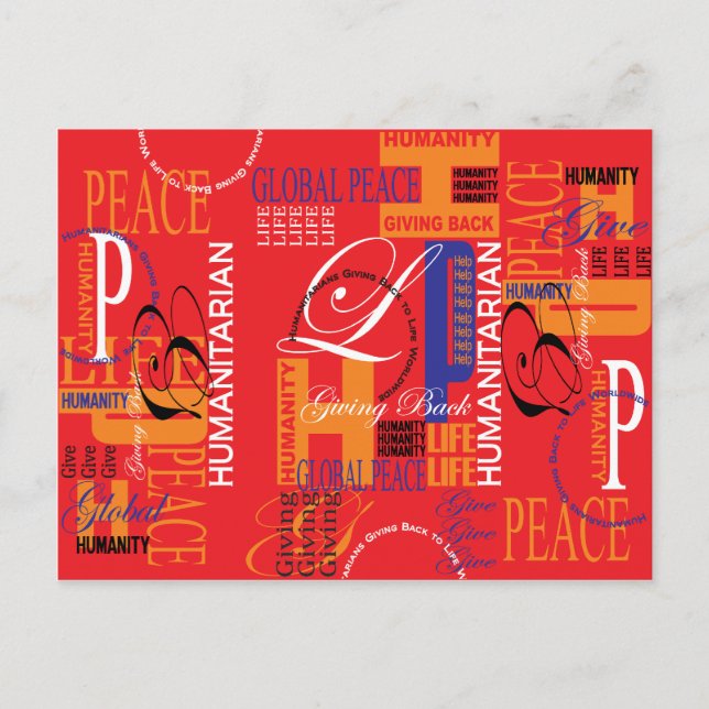 Postal Postcarta de graffiti humanitario (Anverso)