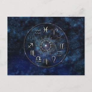Postal Postcarta de gráfico zodiaco