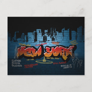 Postal Postcarta de grafitti de Nueva York