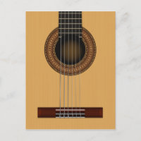 Postcarta de guitarra acústica