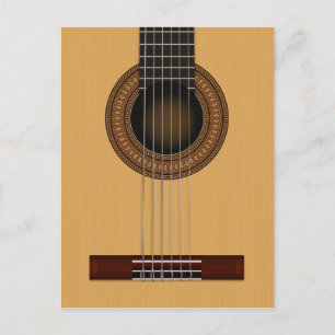 Postal Postcarta de guitarra acústica