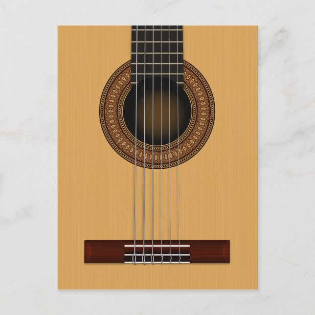 Postal Postcarta de guitarra acústica (Anverso)