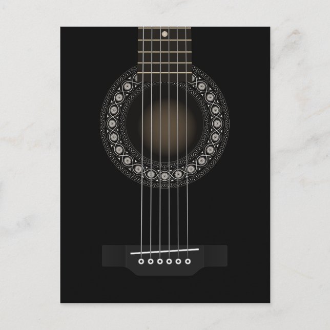 Postal Postcarta de guitarra acústica (Anverso)