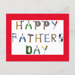 Postal Postcarta de herramientas del Día del Padre