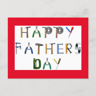 Postal Postcarta de herramientas del Día del Padre