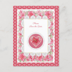 Postal Postcarta de Hibiscus & Lace