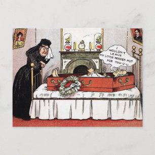 Postal Postcarta de humor negro sobre la muerte en Victor