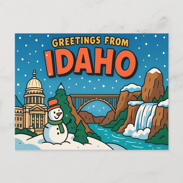 Postal Postcarta de IDAHO (Anverso)