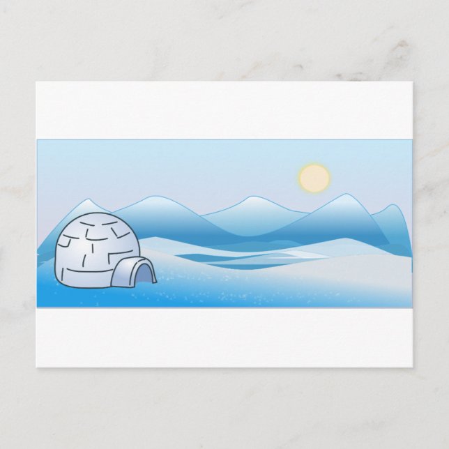 Postal Postcarta de Igloo Ártico (Anverso)