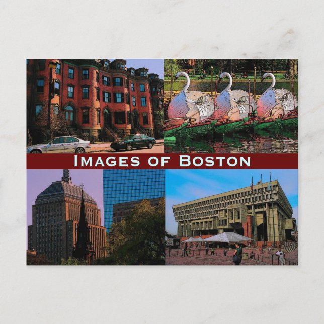 Postal Postcarta de imágenes de Boston (Anverso)