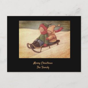 Postal Postcarta de invierno con soldadura