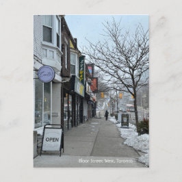 Postal Postcarta de invierno en Bloor Street West, Toront