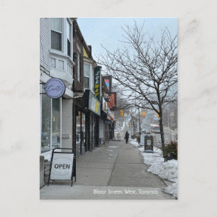 Postal Postcarta de invierno en Bloor Street West, Toront
