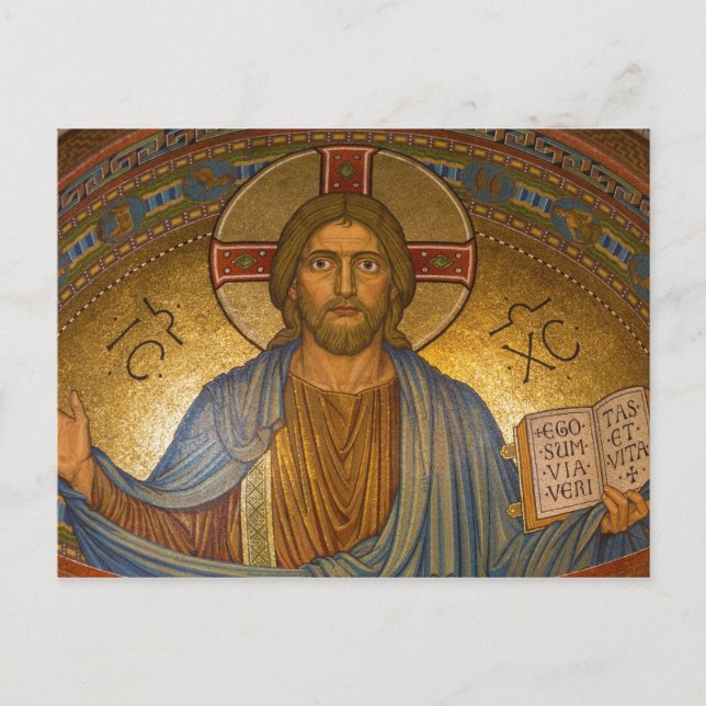 Postal Postcarta de Jesus Christ IC XC (Anverso)