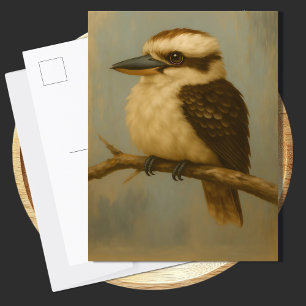 Postal Postcarta de Kookaburra Impresión de arte de ave