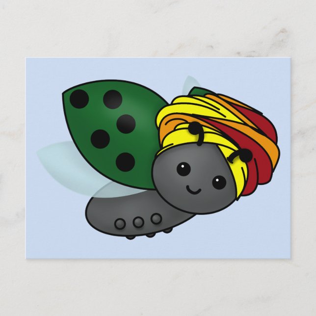 Postal Postcarta de Kwanzaa Ladybug (Anverso)