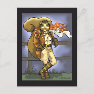 Postal Postcarta de la ardilla voladora