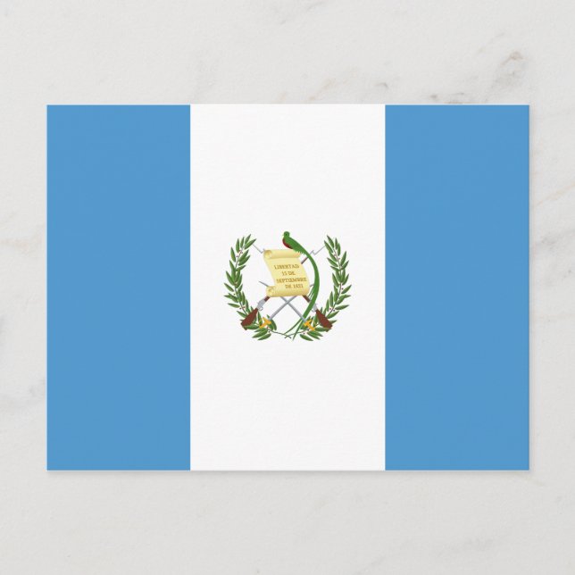 Postal Postcarta de la bandera de Guatemala (guatemalteca (Anverso)