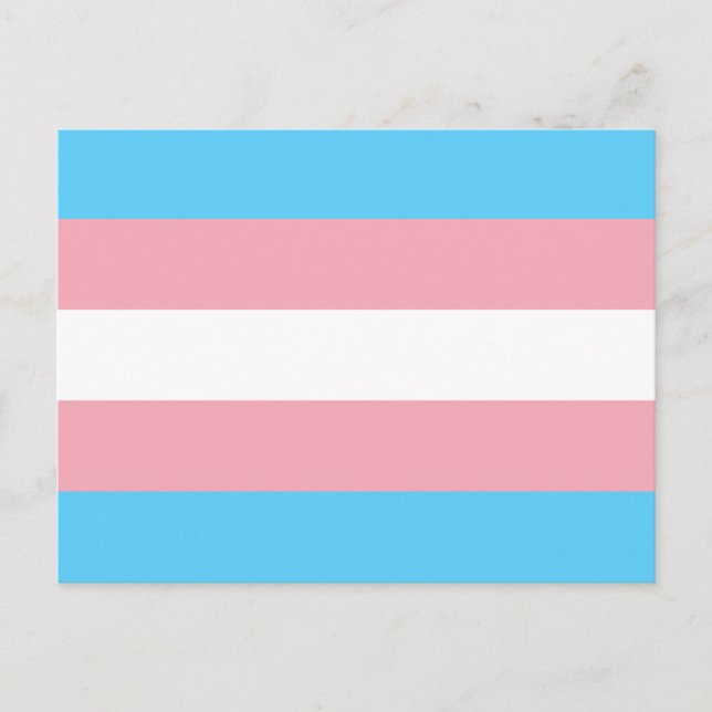 Postal Postcarta de la bandera del orgullo transgénero (Anverso)