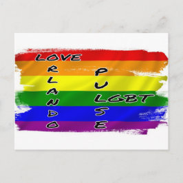 Postal Postcarta de la bandera LGBT de pulso
