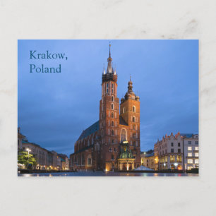 Postal Postcarta de la Basílica de Polonia de Cracovia