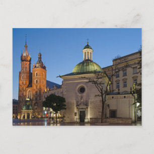 Postal Postcarta de la Basílica de Polonia de Cracovia