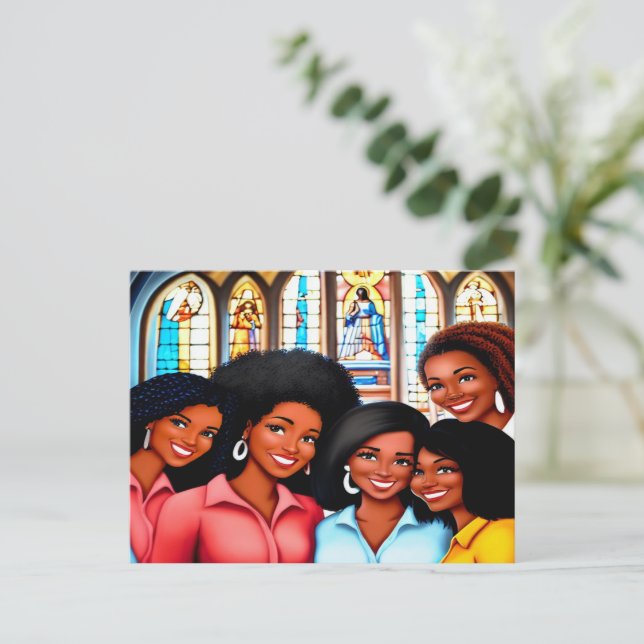 Postal Postcarta de la beca de Arte Cristiano (Anverso de pie)