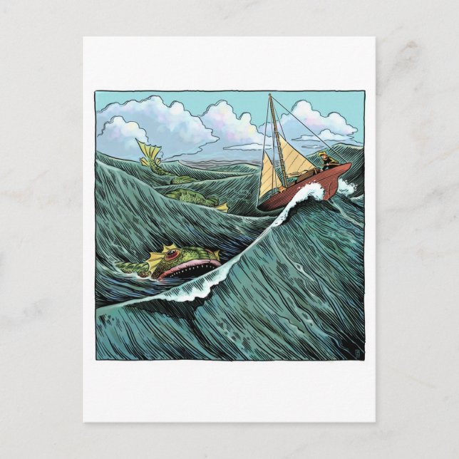 Postal Postcarta de la bestia marina (Anverso)