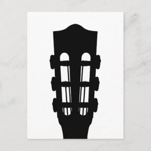Postal Postcarta de la cabeza de guitarra acústica