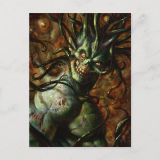 Postal Postcarta de la cabeza de Tentacle Skully