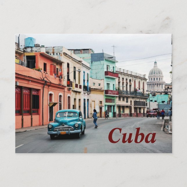 Postal Postcarta de la calle Zapata Cuba (Anverso)