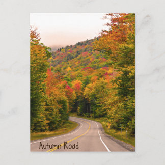 Postal Postcarta de la carretera de otoño