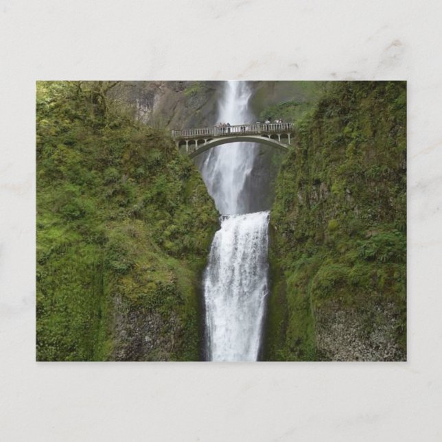 Postal Postcarta de la cascada de Multnomah Falls (Anverso)