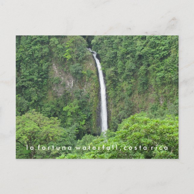 Postal Postcarta de la catarata de La Fortuna (Anverso)