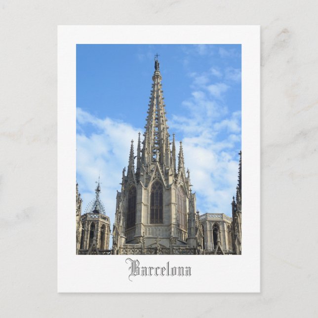 Postal Postcarta de la Catedral de Barcelona (Anverso)