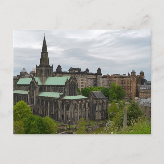 Postal Postcarta de la Catedral de Glasgow (Anverso)