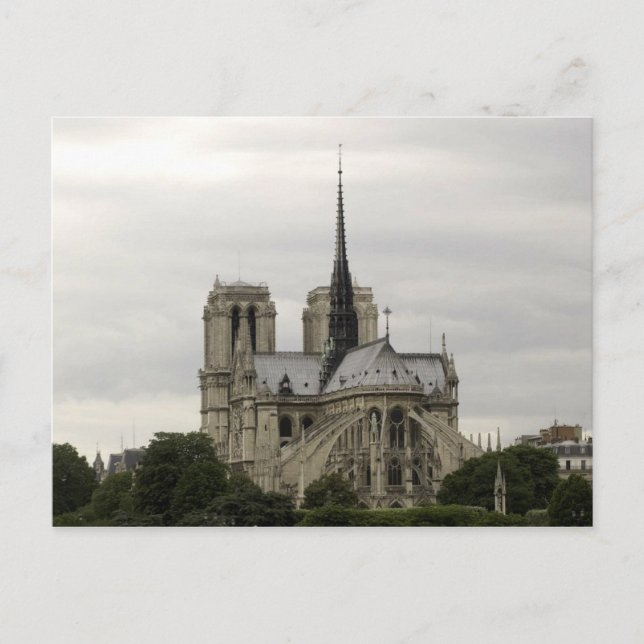 Postal Postcarta de la catedral de Notre Dame (Anverso)