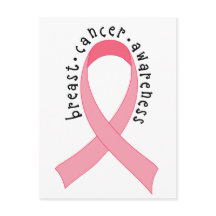 Postcarta de la cinta rosada del cáncer de mama
