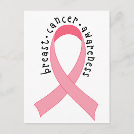 Postal Postcarta de la cinta rosada del cáncer de mama