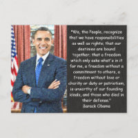 Postcarta de la cita de Barack Obama