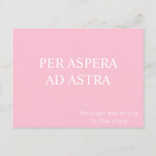 Postal Postcarta de la cita latina Per Aspera Ad Astra -