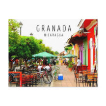 Postcarta de la ciudad colonial de Granada Nicarag