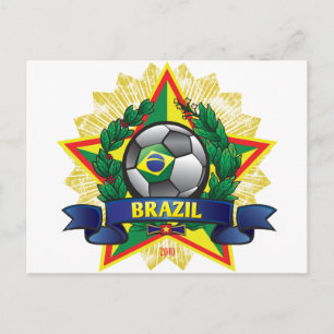 Postal Postcarta de la Copa Mundial de Fútbol de Brasil